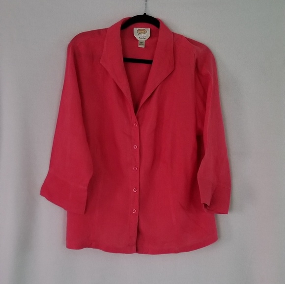 Talbots Tops - Talbots Women Watermelon Irish Linen Shirt Sz 16W
